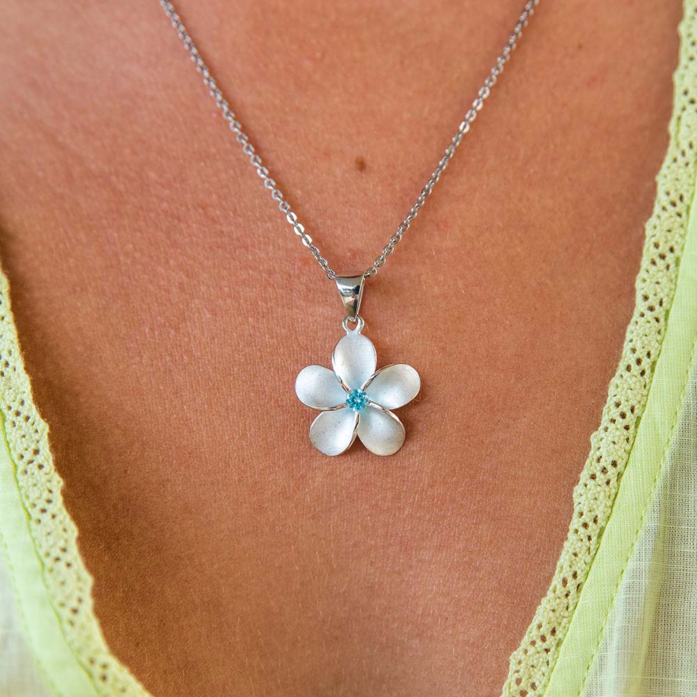 Buy Flower Necklace, Hawaiian Plumeria Flower Jewelry, Women Plumeria  Flower Pendant, Hawaiian Floral Jewelry, Floral Blossom Minimalist Charm  Online in India - Etsy
