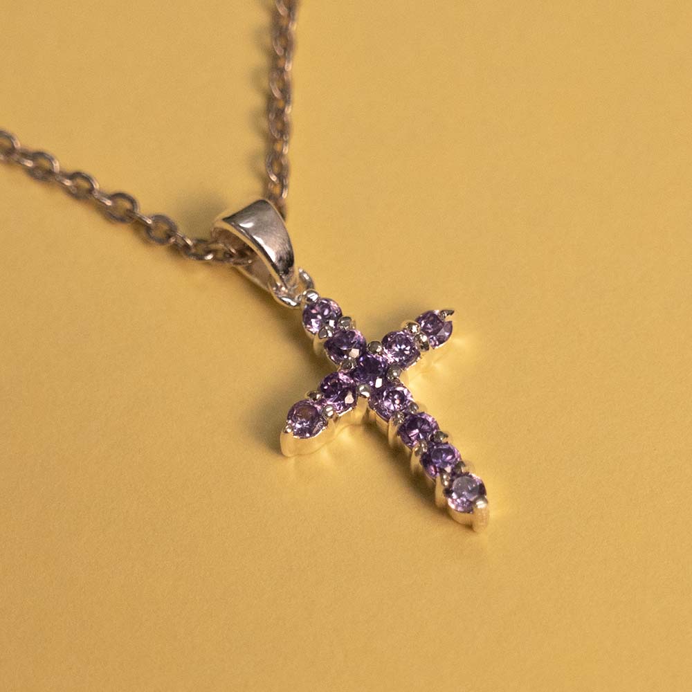 Purple Cross Pendant