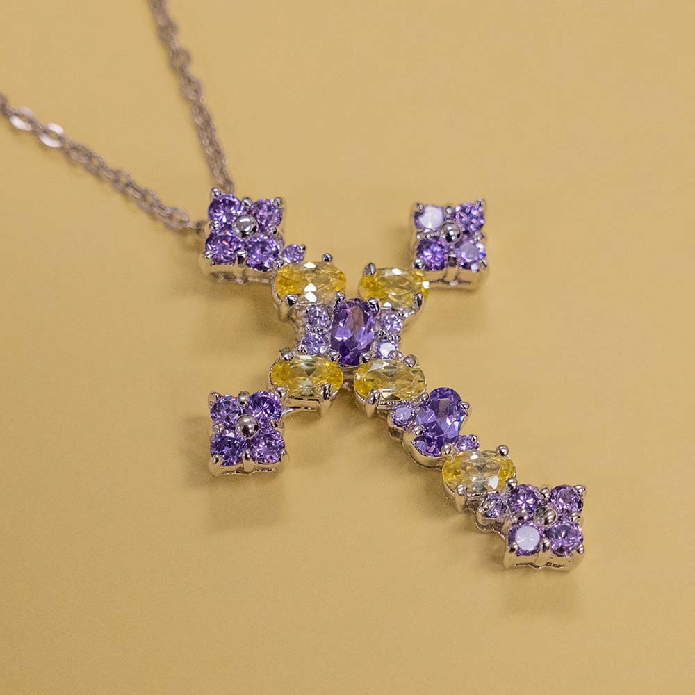 Purple Cross Pendant